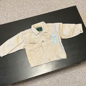 🎉 Host Pick🎉 NWT khaki colored jeans jacket for your 2T. 100%cotton